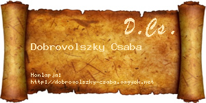 Dobrovolszky Csaba névjegykártya