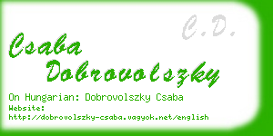 csaba dobrovolszky business card